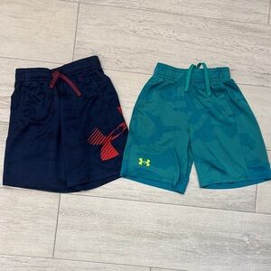Under Armour Kids Shorts bundle - Navy and Green